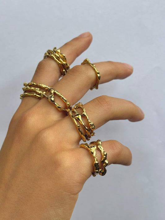 Anillo Simple Baño Oro